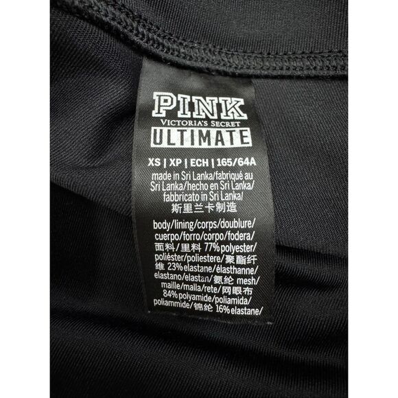 PINK Victoria’s Secret Ultimate Black Bike Shorts with Mesh Size X-Small - Picture 4 of 6
